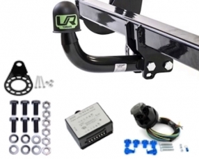 Fiat TIPO COFFRE - 4 Portes Fixed swan neck Towbar incl. 7 pin Universal Multiplex Wiring kit