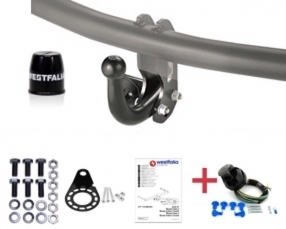 Renault CLIO 3 Fixed swan neck Towbar incl. 7 pin universal wiring kit