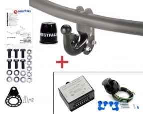 Peugeot PARTNER 1 Fixed swan neck Towbar incl. 7 pin universal wiring kit