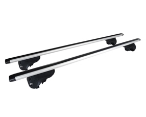 2 barres de toit Aluminium avec fixations sur barre longitudinales Hyundai 