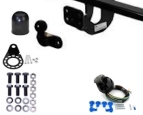 Volkswagen LT sans marche pied Fixed flange ball Towbar incl. 7 pin universal wiring kit