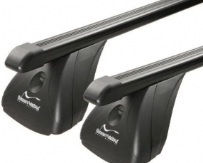 Mazda 2 2 steel roof bars with clamp around the bodywork
