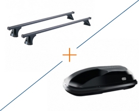 Chevrolet NUBIRA - Coffre (4 Portes) Kit roof bars inlcuding 340 L roof box