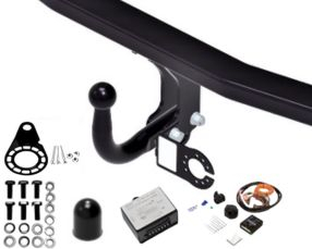 Swan neck towbar incl. 7 pin universal multiplex wiring kit Alfa Romeo 147, 147 Phase 1 from 12/2000 to 12/2004