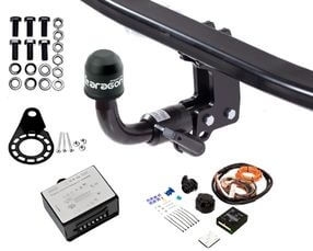 Opel AGILA Horizontal detachable Towbar incl. 7 pin universal multiplex wiring kit 