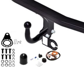 Swan neck towbar incl. 7 pin universal wiring kit Alfa Romeo 147, 147 Phase 1 from 12/2000 to 12/2004